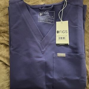 Figs Amethyst Slim - One-Pocket Scrub Top - M